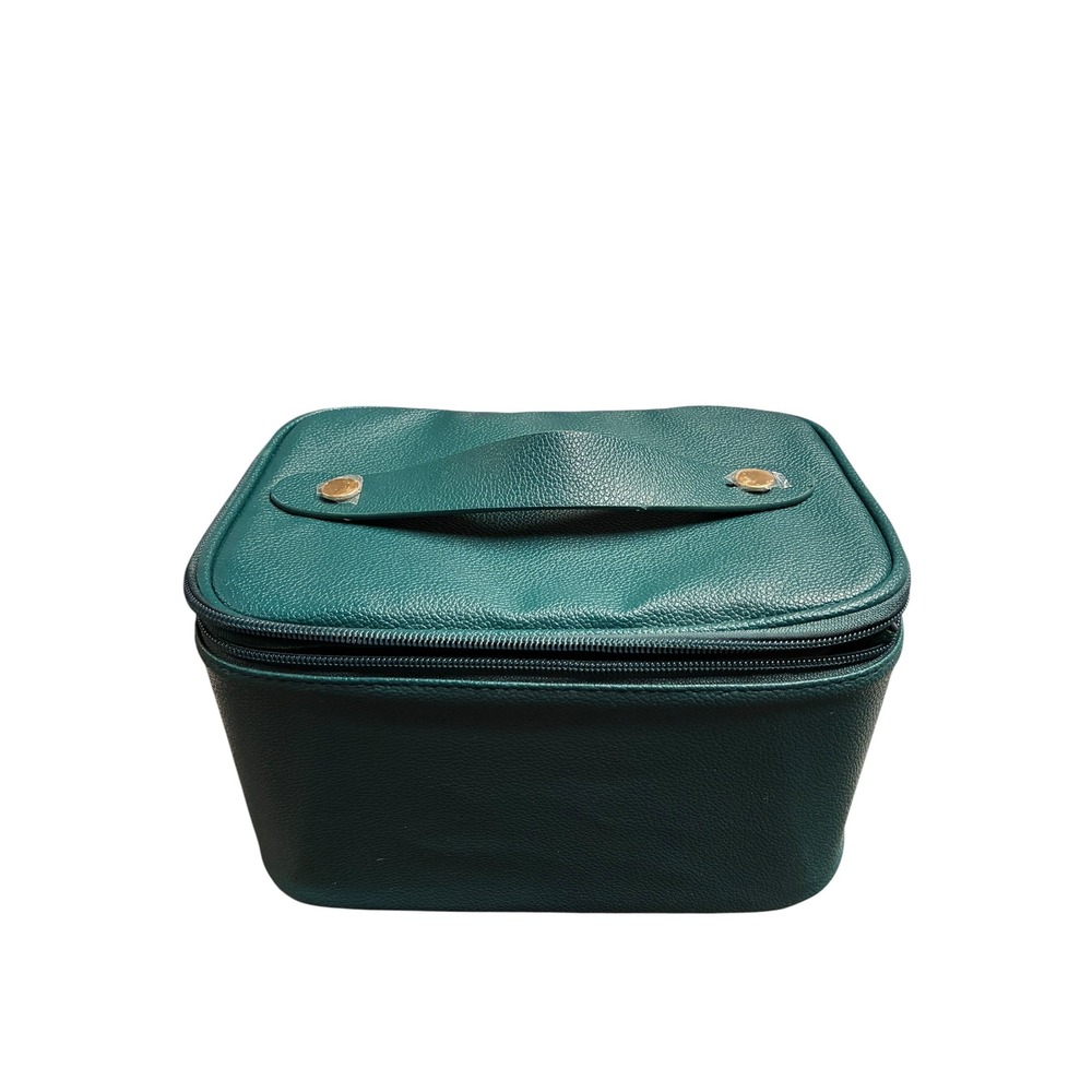Glo Tech Lighted Makeup Green Case with Removable LED Mirror USB-C Charging NWOB